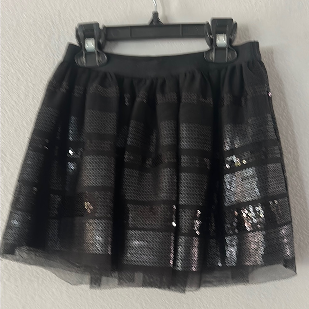 Cat & Jack Black Sequin Kids Skirt